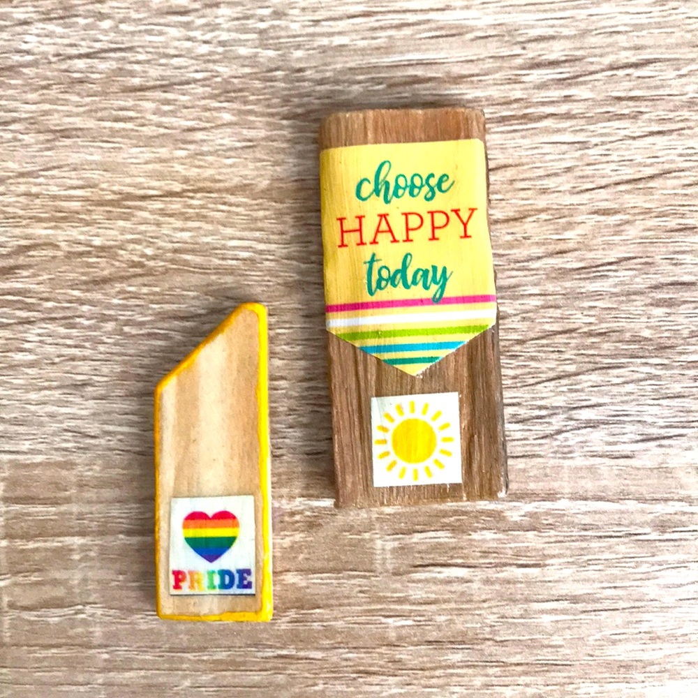 Handmade wood magnets